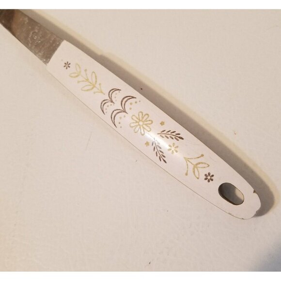 Vintage FLINT Arrowhead Stainless Steel Soup Ladle Spoon 9 1/2" Wheat handle #3 - Picture 2 of 6